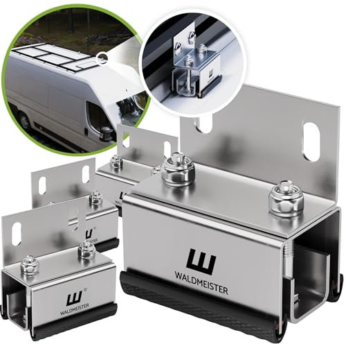 Waldmeister Pilzkopfhalter [2er Set] Dachträger Halterung iVm Aluprofil bauen für Fiat Ducato, für Peugeot Boxer, für Citroen Jumper - DIY-Lösung für Solarmodule, Dachterrassen, Markisen