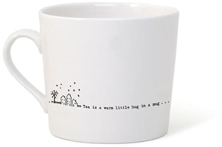 East of India | Porcelaine Mug | Wobbly Mug-Tea is a Warm Little Hug