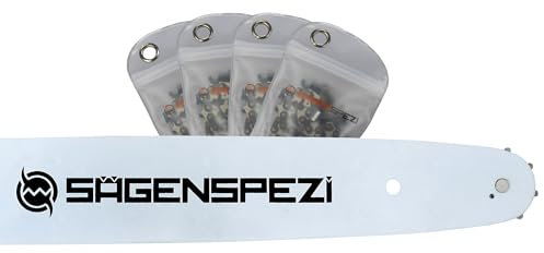 SÄGENSPEZI Schwert-Set mit 4 Halbmeißel Sägeketten 30 cm .325 Mini 1,1mm 51 TG passend für Husqvarna 330i 535i XP 540i XP T435 T525 T535i XP T540i XP 540 XP Mark III