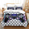PORJDN Housse de Couette Gaming Ensemble de literie garçons Gamepad Taie d'oreiller 65x65cm Ensemble Effet 3D Gamepad Impression Microfibre Housse de Couette. (Style H, 220x240cm)