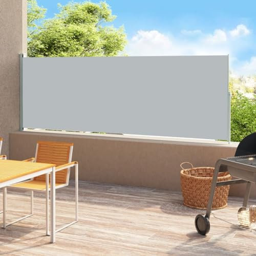 Home Outdoor OthersPatio Seitenmarkise, einziehbar, 180 x 500 cm, Grau