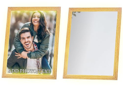 Personalisierte Foto Spiegel Licht - Personalisierte Lampe mit Foto und Widmung - mit Eigenem Foto - Geschenke für Mama, Jahrestag Geschenk, Partner Geschenke, Fotogeschenke