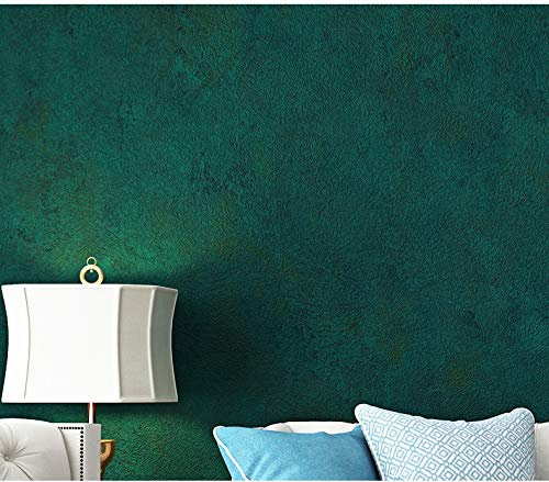 Generic Tapete,Wohnzimmer Zement Graue Tapete Pure Pigment Farbe Schlafzimmer Wohnzimmer Industrial Style Tapete/Dunkelgrün/0,53 * 10M