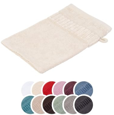 liebling Waschhandschuh Bio Baumwolle, Serie Organic, 500 gr. / m², 17 x 24 cm, 60 Grad, saugstark, schnelltrocknend, Farbe: Creme
