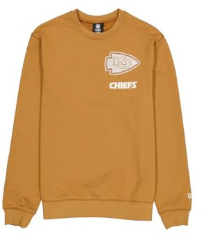 Kansas City Chiefs New Era Cap NFL Logo Select Crew Neck Sweater Light Bronze Unisex S