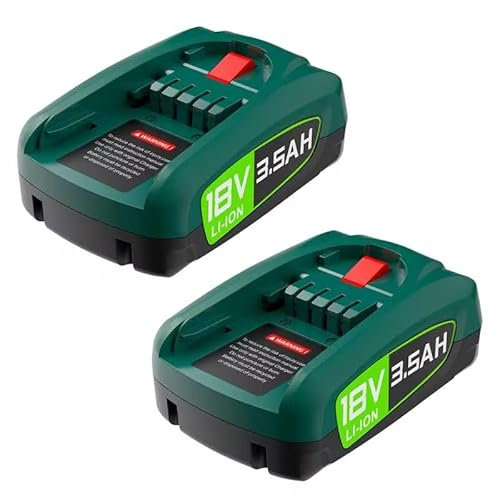 2 Stück 3500mAh 18V Ersatzakku für Bosch Akku PBA PSB PSR, für 18V Green Werkzeugen Haus und Garden18V System, Gardena18V Akku (Nicht kompatibel mit der Bosch-Staubsauger Unlimited Serie)