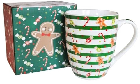 pokm toolsmarket - Kaffeebecher 340ml, Weihnachtstasse Weihnachten Becher, Weihnachtsthema, Porzellan Tasse Glühweinbecher Winter