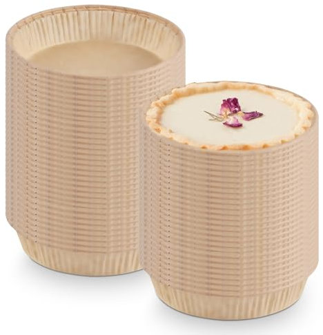 100 Stück Mini-Törtchenformen aus Papier zum Backen, 4 Inch Tartelette Förmchen aus Papier, Mini Kuchen Förmchen, Mini Muffins Papierförmchen, für Ofen Mikrowellengeeignet