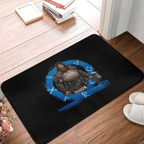 OOAHJEID Fußmatte für Badezimmer God War Ragnarok Spiel Anti-Rutsch Fußmatte Badematte God War God War Ragnarok Flur Teppich Eingangstür Teppich Dekorativ