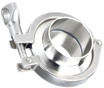 Tri-Clamp aus Edelstahl mit Dichtung, robuste Rohrschelle, Schlauchverbinder, Spannklemme für Bad, Küche(XL)