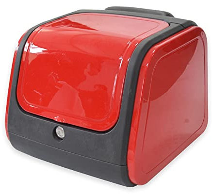 HTDRE Bauletto Posteriore per Moto, Bauletto portacasco con Serratura, Bauletto portamoto, Bauletto portamoto con Serratura (Colore: Rosso)