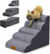 2025 5-Stufen Hundetreppen für hohe Betten, 2-in-1 Hundetreppen für kleine Hunde und Katzen, Faltbare Haustiertreppen für Hochbettklettern, rutschfeste ausgeglichene Haustiertreppe Indoor
