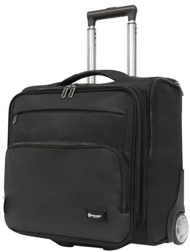 Rocklands® Rolling Laptop Bag 2 Wheel Laptop Bag Wheeled Briefcase Business Office Trolley Case Travel Cabin Bag - 8609
