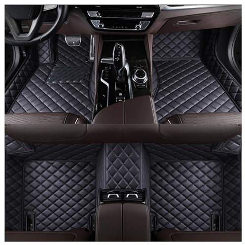 HKSOPC Auto Fussmatte für VW Golf Sportsvan 2015-2024 LHD, wasserdichte Antirutschmatten Vorne Hinten Schutz Bodenmatten, Leder Allwetter Auto Fussmatten Set, Accessoires,A Black