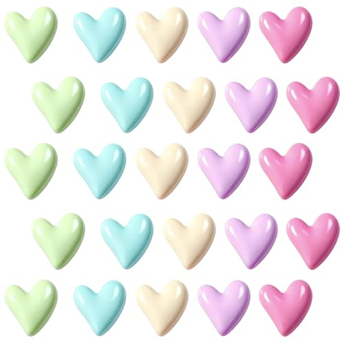 25 Pcs Imanes Nevera de Corazón Bonitos Imanes Decorativos de Corazón | Decorative Magnet 3D Ideales para Neveras, Pizarras Blancas, Pizarras de Tiza y Decoración de Oficinas Taquilla