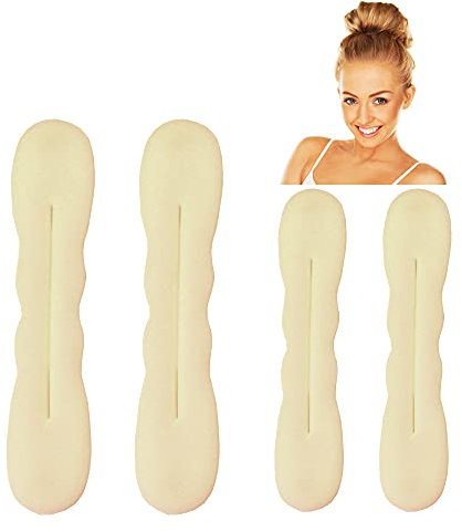 Styla Hair magischer Haarknoten, Haardutt-Hersteller-Schwamm, leicht zu verwenden (2 kleine, 2 große)