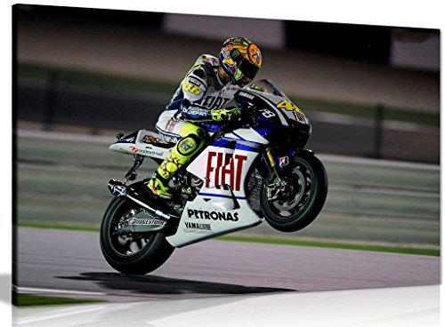 Kunstdruck auf Leinwand, Motiv Valentino Rossi Moto GP, 30,5 x 20,3 cm