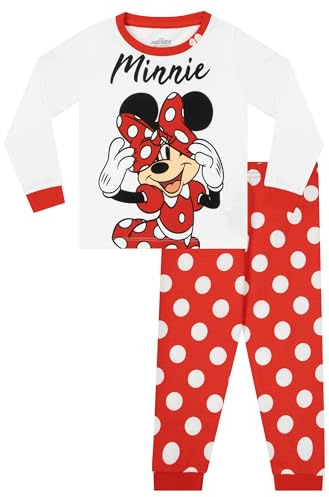 Disney Minnie Maus Schlafanzug | Baumwolle Schlafanzug Mädchen | Pyjama Kinder Lang