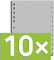 Durable Register für DIN A4, 1-12 volldeckend (10er Pack - grau, 1-12)