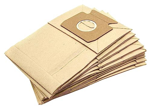 vhbw 10x Sacs compatible avec Miele Exquisit HE, Meteor 100, S125, Mondia aspirateur - papier, type B, 27cm x 13cm couleur sable