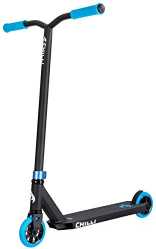 Chilli Pro Scooter Base Neon Blue | Erstklassiger Blauer Stunt-Scooter für Einsteiger | Robuster Roller, drehbarer Lenker ideal für Tricks geeignet | Leicht & schnell für maximales Fahrvergnügen