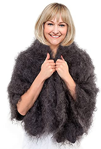 ZARENHOFF Urjupinsker Wollschal, Schal aus Ziegenwolle, per Hand gestrickt, Ziegenwinterhaar, aus Russland