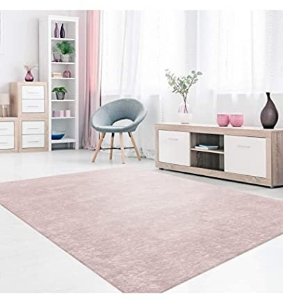 Mani Textile - Tapis Pastel Uni Rose Dimensions - 80x150