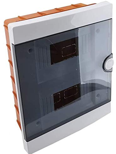 Quadro elettrico centralino da parete 16 moduli VERTICALE DIN box incasso scatola IP40 interruttori (Incasso)