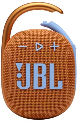 JBL Clip 4, Orange - Portable Bluetooth 5.1 Speaker - Up to 10 Hours Playtime - Waterproof and Dustproof - Includes Noise Cancelling and Anti-Echo Speaker