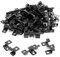 Wiltec 50x Edelstahl Clips 6mm Terrassendielen Montage, für 6mm Seitennut, Befestigungsklammer aus Edelstahl, schwarz