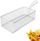 Tomotato Cesta de Patatas Fritas, Cesta de Acero Inoxidable para Freír, 21.5x10.6x6.6 cm, Canasta Multiusos para Comida Frita, Restaurante Familiar