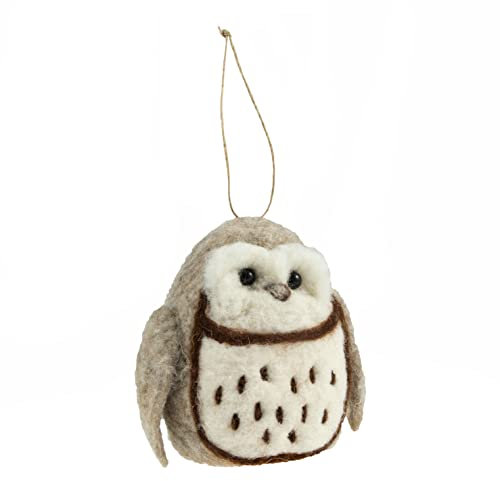 Trimits Needle Felting Craft Kit, Includes Roving Wool Needle Stuffing Instructions, Owl