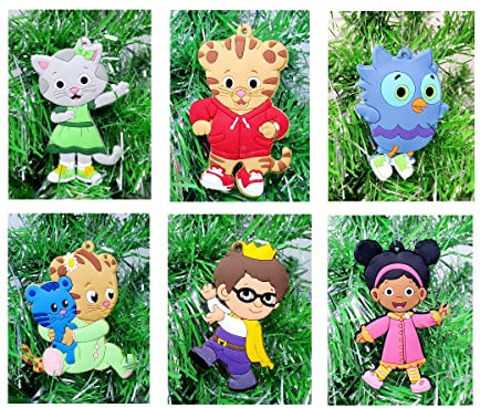 Daniel Tiger's Neighborhood Weihnachtsschmuck-Set mit Katerina, Eule, Prinz Mittwoch und Freunden (D14)