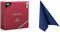 Papstar Servietten/Tissueservietten bordeaux Royal Collection 40x40 cm, 1/4-Falz, FSC-zertifiziert, Stoffoptik, 1 X 50er Pack & Servietten/Tissueservietten dunkelblau Royal Collection 40x40 cm