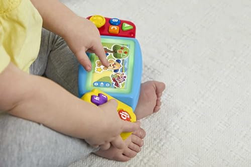 Fisher-Price Lernspaß Spielkonsole - Kinderspielzeug mit Lichtern, Geräuschen und Lernliedern, Spielzeug für Feinmotorik, Version: Danish; Englisch; Finnisch; Norwegisch; Schwedisch, HNL57