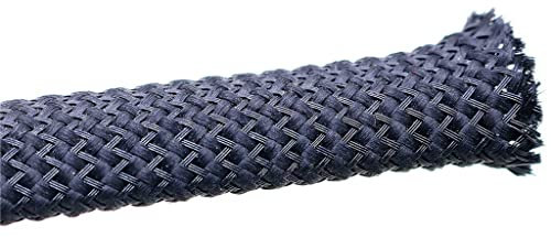 1pcs Coton Nylon Spécial Amortisseur Manchon Tressé Manchons de Câble Gaine Tube Noir, for Fil d'Alimentation Accessoires Pièces 10m/20m 5mm 8mm 15mm 20mm 25m ( Color : 20 meters length , Size : 20mm