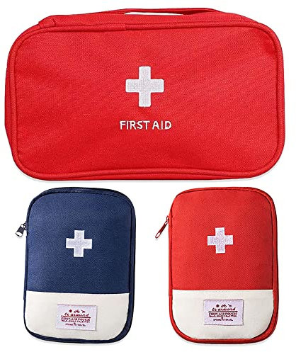3 Stück Erste Hilfe Set Outdoor, Mini Erste Hilfe Tasche Leer, Reiseapotheke Wasserdicht, kindernotfallbox, Apothekentasche, Notfalltasche für Im Büro, Auf Reisen, Camping