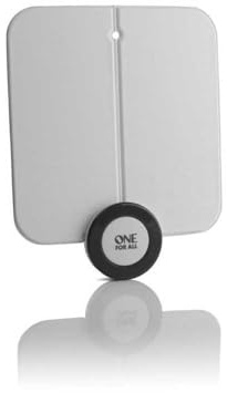 Antenne TV Intérieure ONE FOR ALL SV9215 Design Line amplifiée, Ultra Plate, Placement Possible Derriere la TV, Filtre 5G Ant…
