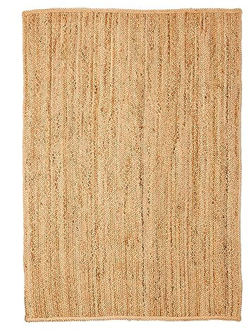 MY-RUG Jute Teppich 120x170 cm | Sisal-Teppich Wohnzimmer | handgewebter Juteteppich | flach gewebter Sisalteppich | Wohnzimmerteppich in Sisal-Optik nachhaltig aus Naturfaser | braun, Natur