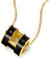 Schwarz Halskette Damen Gold mit Anhänger, 18K Vergoldete Halskette Titanstahl Wasserfester Halskette Damen Goldkette Damen Modeschmuck Geschenke für Frauen