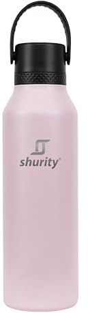 Shurity Borraccia Termica Acciaio inox con rivestimento in ceramica Runbott Sport 600ml. (Rosa)