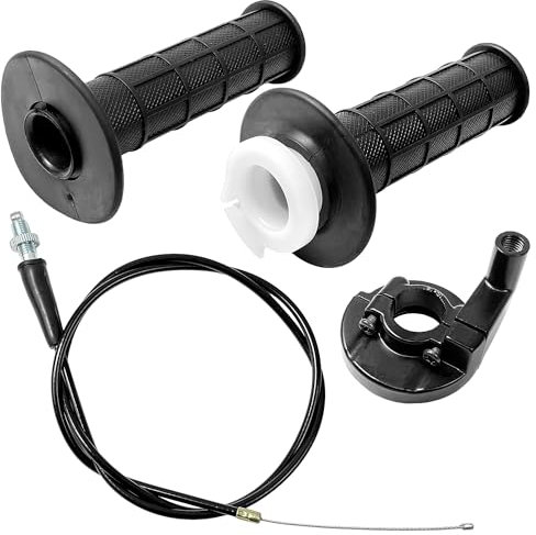 50-250CC Gasgriffe Drosselbar Set, Griff und Kabel für Drehbeschleuniger, Griff Griffe Drosselklappen Schalter, Motocross ATV Beach Bike Zubehör, Drosselklappenknopf Kabelbaugruppe (50-250CC)