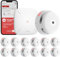 X-Sense Detector de Humo Wi-FI, Kit de Seguridad para el Hogar con Estación Base SBS50, Alarma Incendio Inalámbrica Certificado y EN14604, Compatible con la aplicación X-Sense Home Security, FS121