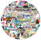 Affoto Running Stickers (100 PCS), Multicolor, Waterproof, Easy-to-stick, Removable, Smooth Surfaces, Cartoon, Stickers