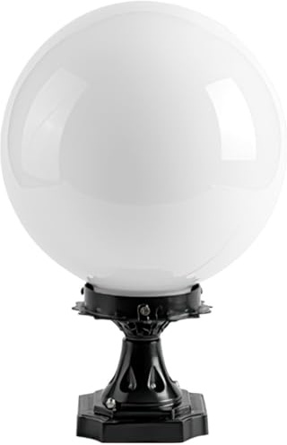 HEMOTON Luminaire D’Éclairage Du Globe Extérieur Pour Poteau De Porte Lampe Boule Extérieure Résistante Aux Intempéries Et À La Corrosion Pour Patio Porche Cour Et Allée 28.00 X 20.00 X 20.00 Cm