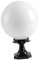 HEMOTON Luminaire Globe Extérieur Aux Intempéries pour Poteau de Jardin Lampadaire Décoratif pour Terrasse et Portail Éclairage Sphérique avec Base Aluminium