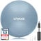 unycos - Gymnastikball 75 cm Sitzball Trainingsball für Yoga, Fitness, Medizinball, Balance Ball, Core Training Strength, Pilates-Ball | Inkl. Pumpe, BPA-Frei, Anti-Burst (Hellblau mit Logo)