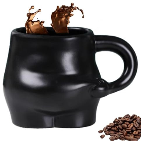 LearnLyrics Tasse à Café Fat Belly - Tasses Mignonnes, Tasse en Forme De Ventre | Tasses à Thé Fantaisistes, Vaisselle Créative, IDée Cadeau, Tasse à Café Ludique pour Les Amateurs De Café
