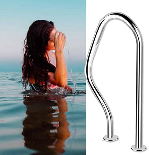 Pasamanos de seguridad para piscinas, barandillas de escaleras para piscinas, barandilla de acero inoxidable para piscinas enterradas, pasamanos de piscina de acero inoxidable, 350 libras, c
