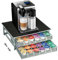 MUL-BOUTIQUE 72 Capsules Porte-Capsules, Tiroir de Rangement pour Capsules avec Support de Machine à Café, Organiseur de dosettes de café, Distributeur Capsules de Grande Capacité
